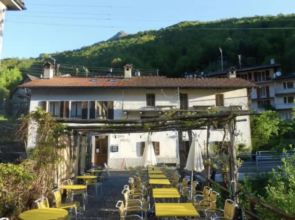 Osteria Gruetli Con Alloggio Borgnone エクステリア 写真